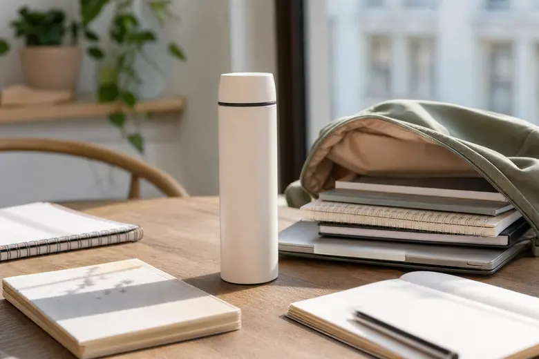 Bouteille isotherme pour étudiants : Bouteille isotherme pratique et compacte pour accompagner les journées étudiantes