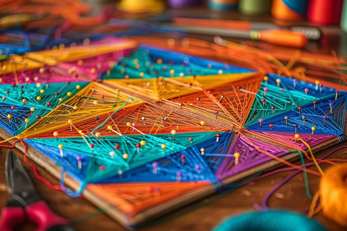 Comment créer des œuvres de string art géométriques en clous facilement
