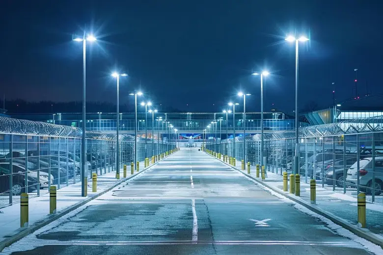 comment est-ce que l’illuminations des parkings de l’aéroport est gérée?