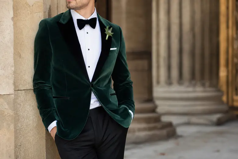 Costume témoin mariage avec veste en velours : Look sophistiqué avec un costume de témoin en velours