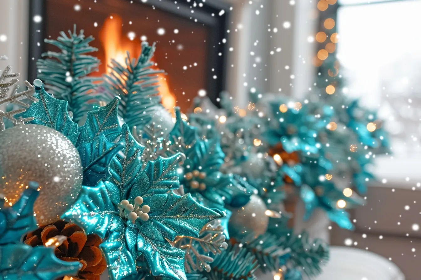 Guirlande de noël turquoise: illuminez votre déco avec élégance et originalité