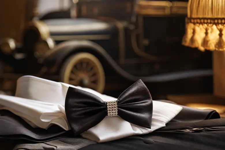 Nœud papillon inspiration années 20 : Charme rétro avec un nœud papillon façon années folles