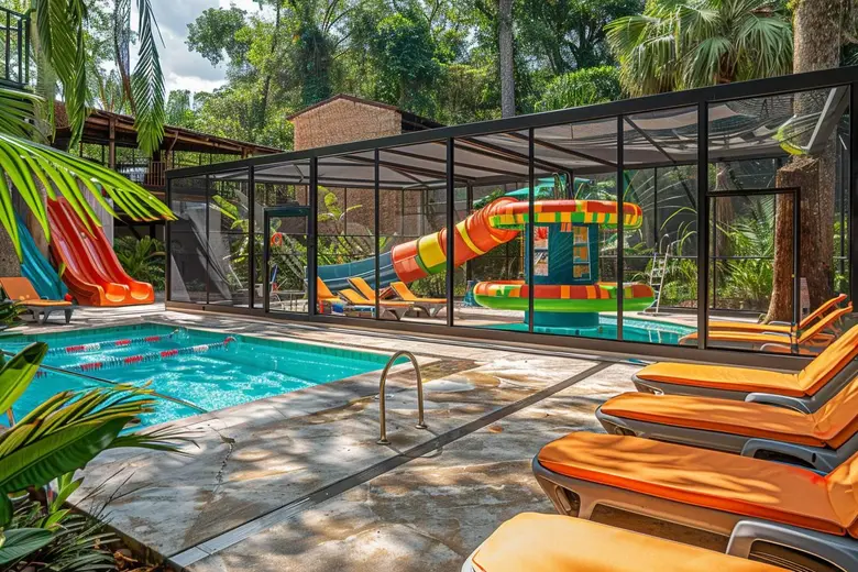 Quels accessoires sont possibles avec un abri piscine haut ?